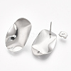304 Stainless Steel Stud Earring Findings X-STAS-S079-55B-2