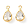 Brass Micro Pave Cubic Zirconia Charms KK-S336-01G-C-1