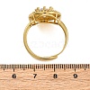 Brass Micro Pave Clear Cubic Zirconia Adjustable Rings for Women RJEW-C118-08G-5