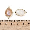 Natural Moonstone Faceted Connector Charms G-K347-11G-03-3