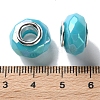 Opaque Brass Cores Acrylic European Beads OACR-M024-03P-01-3