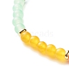Reiki 7 Chakra Natural Mixed Stone Round Beads Stretch Bracelet for Girl Women BJEW-JB07003-01-5