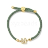 Adjustable Nylon Cord Bracelets BJEW-C096-01G-13-4