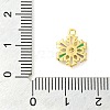 Snowflake Real 18K Gold Plated Rack Plating Brass Micro Pave Cubic Zirconia Pendants Charms KK-S396-11A-3