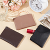 3Pcs 3 Colors Litchi Print PU Leather Zip Pouches ABAG-CP0001-07-4