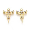 Alloy Rhinestone Pendants FIND-N008-18KCG-1