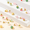 40Pcs 10 Colors Glass Pendants GLAA-GA0001-96-3