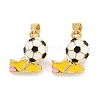 Brass Enamel Pendants KK-CBAEBFB-01A-G-2
