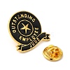 Golden Tone Alloy Outstanding Employee of The Month Enamel Pins JEWB-K021-07G-06-3