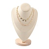 Microfiber Wooden Necklace Displays NDIS-O008-03A-L-2