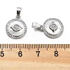 Brass Micro Pave Cubic Zirconia Charms KK-L222-019P-2