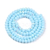 Electroplate Opaque Solid Color Glass Beads Strands EGLA-A044-P3mm-L06-2