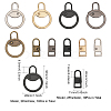 CHGCRAFT 20Pcs 10 Style Zinc Alloy Zipper Puller FIND-CA0007-89-2