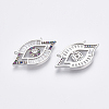 Brass Micro Pave Cubic Zirconia Pendants ZIRC-T005-027P-2