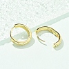 Brass Micro Pave Clear Cubic Zirconia Hoop Earrings EJEW-C122-05G-3