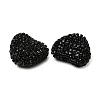 Sparkling Acrylic Heart Beads with Rhinestone Embellishment OACR-NH0001-02B-08-2