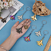 8Pcs 4 Colors Airplane Zinc Alloy Keychains KEYC-FG0001-23-3