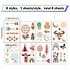 8 Sheets 8 Styles PVC Waterproof Wall Stickers DIY-WH0345-076-2