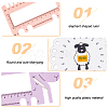 HOBBIESAY 6Pcs 3 Styles Plastic Knitting Ruler TOOL-HY0001-11-5