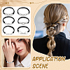 6Pcs 6 Styles Elastic Hair Ties OHAR-ME0001-16A-5