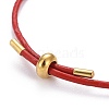 Adjustable PU Leather Cord Slider Bracelets BJEW-F412-05G-A-2