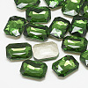 Pointed Back Glass Rhinestone Cabochons RGLA-T079-10x14mm-20-1