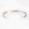 Tarnish Resistant 201 Stainless Steel Cuff Bangles BJEW-Q685-01-3