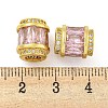 Rack Plating Brass Micro Pave Cubic Zirconia European Beads KK-F089-31G-02-3