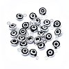 Handmade Evil Eye Lampwork Charms KK-F764-13P-01-2