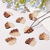 SUNNYCLUE Resin & Wood Pendants RESI-SC0001-15G-5