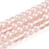 Baking Paint Transparent Glass Beads Strands DGLA-N011-6mm-03-1