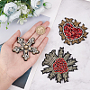 Gorgecraft 3 Style 3Pcs Woven Fabric Ornament Accessories DIY-GF0005-77-3