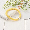 Handmade Polymer Clay Heishi Beads Stretch Bracelets BJEW-JB05759-02-5