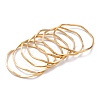 7Pcs Women's Simple Fashion PVD Vacuum Plating 304 Stainless Steel Stackable Bangles BJEW-O182-10G-2