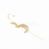 Moon Stud Earring EJEW-N099-010-NF-2