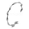 304 Stainless Steel Cuff Bangles for Women BJEW-B108-14P-4