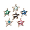 Alloy Enamel Pendants ENAM-F143-04-G-2