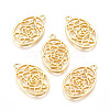 Alloy Open Back Bezel Pendants PALLOY-TAC0010-03G-1