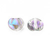 Electroplate Transparent Glass Beads GLAA-T022-13-B01-3