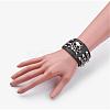 Punk Rock Style Cowhide Leather Rivet Bracelets BJEW-D438-08-3