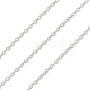 Anti-Tarnish Rhodium Plated 925 Sterling Silver Cable Chains LS-STER-E072-02P-01-1