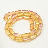 Electroplate Glass Beads EGLA-J023-12x6mm-09-2