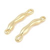 Brass Textured Stick Connector Charms KK-Q028-21G-2