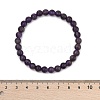 Natural Amethyst Beaded Stretch Bracelets X-BJEW-D446-B-47-6