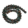 Assembled Natural Malachite & Bronzite Beads Strands G-A230-D02-03-3