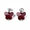 Faceted Transparent Glass Charms GLAA-T024-06H-2