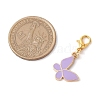 Alloy Enamel Butterfly Pendant Decorations HJEW-JM02837-3