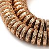 Electroplated Natural Lava Rock Beads Strands G-I360-A05-02-3