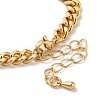 Brass Micro Pave Clear Cubic Zirconia Hollow Heart Cuban Link Chains Bracelets for Women BJEW-M322-02G-3