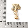 Flower Brass Micro Pave Cubic Zirconia Fold Over Clasps KK-A227-32G-3